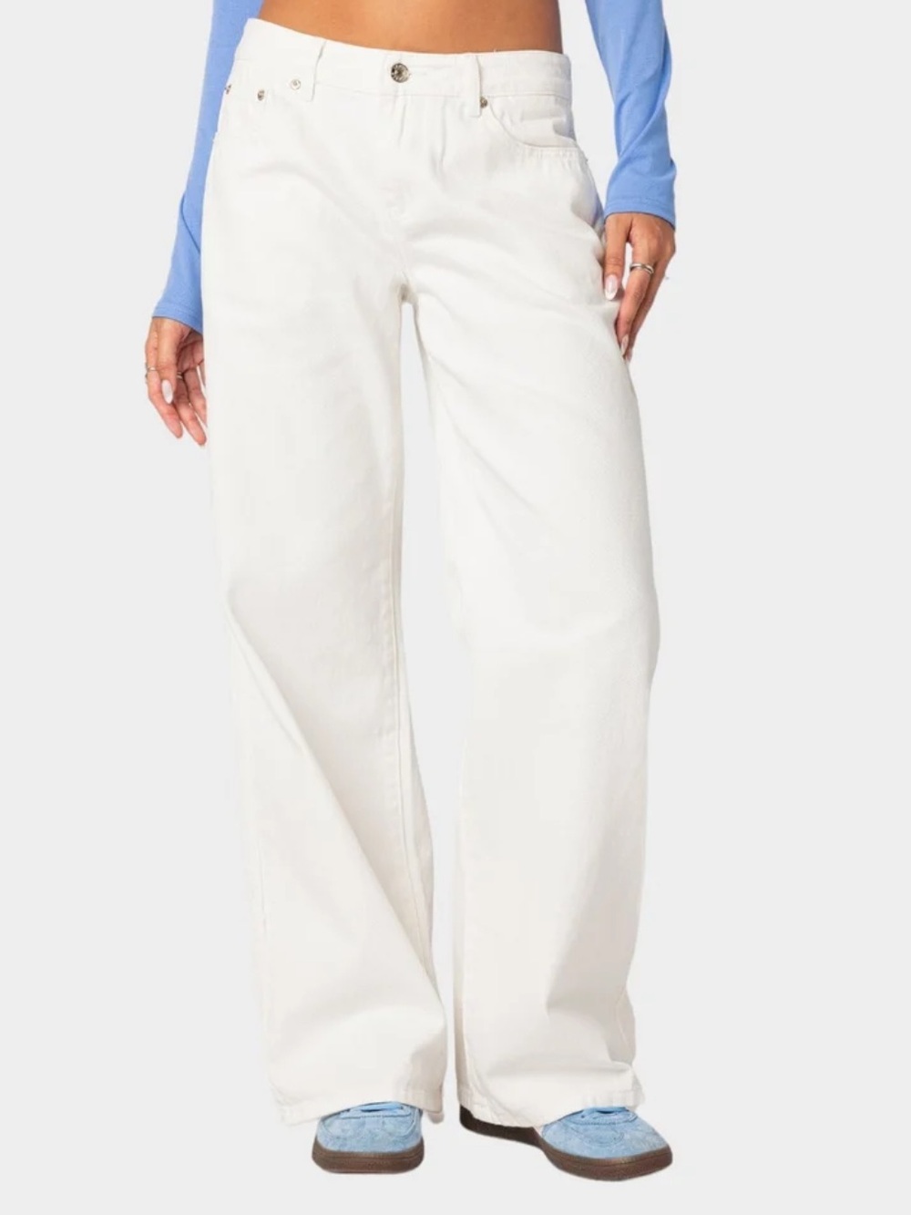 Edikted Women’s White baggy Jeans